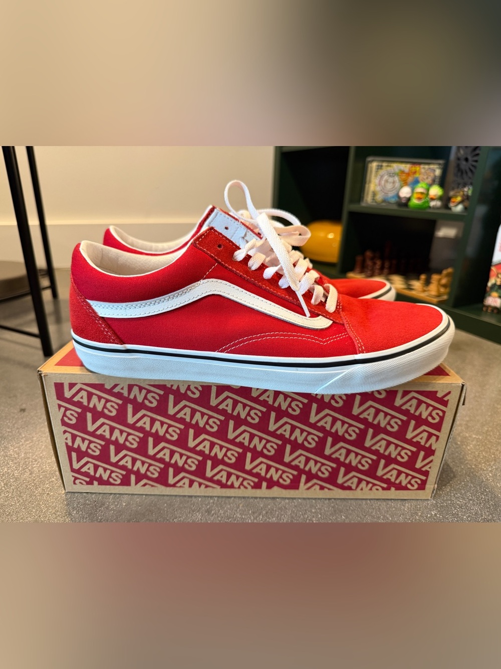 VANS Old Skool - Racing Red/White - Men’s Size 11.5/W 13 - VN0A4BV5JV6